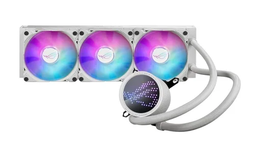 ASUS ROG RYUO III 360 ARGB Edición blanca Enfriador de CPU AIO líquido todo en uno Radiador de 360 mm, solución de bomba Asetek de 8ª generación,