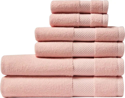 Miniatura 10 de Lacoste Heritage - Juego de toallas de algodón Supima de 6 piezas, 2 toallas de baño, 2 toallas de mano, 2 toallas pequeñas, aloe – altamente