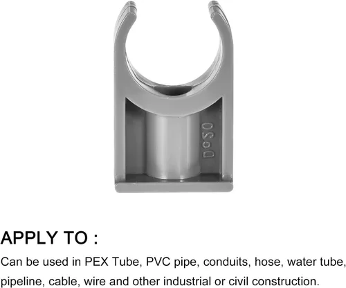 Miniatura 5 de METALLIXITY Clips de tubería de agua de PVC (0.79 pulgadas), 20 unidades, abrazaderas de plástico en forma de U con tornillos, para manguera