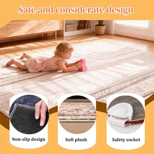 Miniatura 6 de Tapete eléctrico de grafeno, alfombra eléctrica con calefacción, calentador de piso interior con temporizador, calentamiento rápido, para oficina