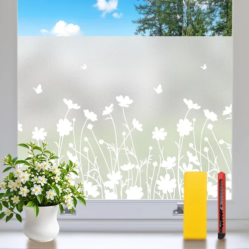 Miniatura 10 de Niviy Película de Privacidad para Ventanas con Patrón de Diamante 3D, Vinilo No Adhesivo con Adherencia Estática, Película Decorativa para Ventanas