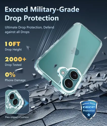 Miniatura 247 de FNTCASE Funda para iPhone 13 Pro-Max: Fundas magnéticas transparentes compatibles con Magsafe Slim anti amarillamiento protección contra caídas
