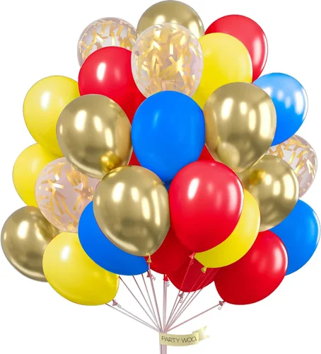 Miniatura 146 de PartyWoo Globos de color azul pizarra, 100 unidades, diferentes tamaños, paquete de 18, 12, 10, 5 pulgadas, azul marino, azul polvoriento, bohemio