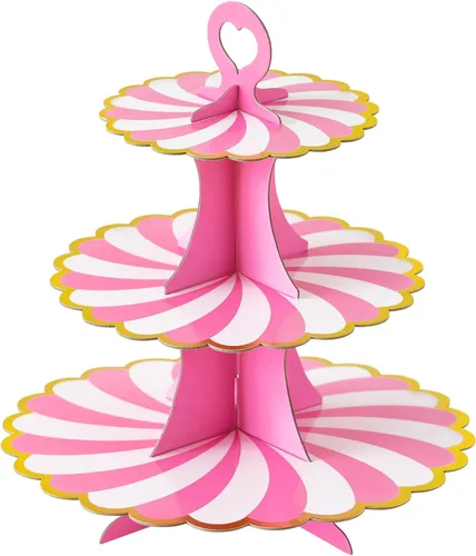 Miniatura 29 de Soleebee Soporte para Cupcakes de 3 Niveles, Torre de Cupcakes de Cartón, Torre de Soporte para Pasteles de Postre para Decoración de Cumpleaños