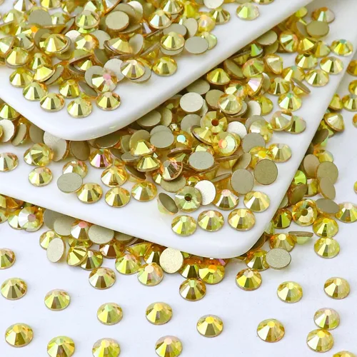 Miniatura 41 de 1440 piezas de diamantes de imitación SS20 de cristal de vidrio con parte posterior plana, gemas de cristal redondas de parte posterior plana