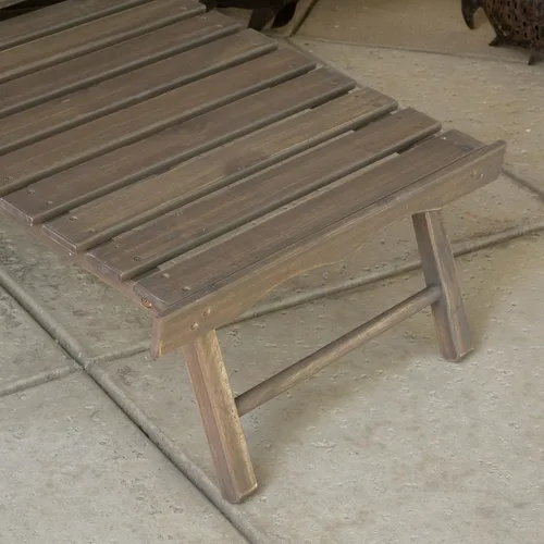 Miniatura 6 de Halley Adirondack silla reclinable de madera con reposapies, gris