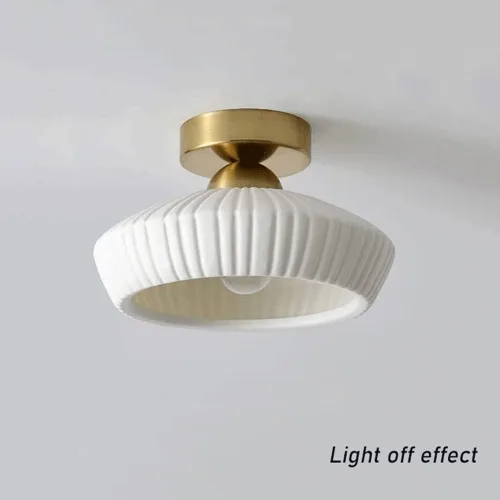 Miniatura 3 de Lámpara de techo retro de estilo rústico con pantalla de cerámica, iluminación moderna cerca del techo para dormitorio, cocina, porche, pasillo