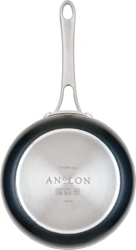 Miniatura 11 de Anolon X SearTech - Saucier antiadherente de aluminio con tapa, 2.5 cuartos de galón, gris súper oscuro