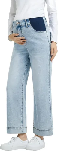Miniatura 12 de BLENCOT - Pantalones de maternidad para mujer de cintura alta, pierna ancha y elástica de mezclilla, ropa de embarazo