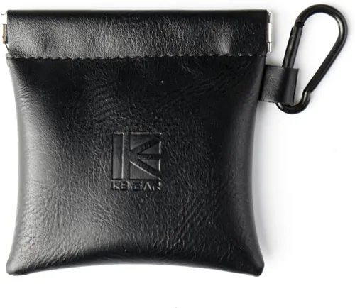 Kbear BP01 Plus - Paquete de 2 fundas de almacenamiento portátiles para IEM, en oídos, auriculares, bolsa de viaje de cuero para joyas, adecuada