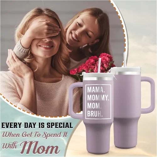 Miniatura 2 de Vaso de 40 Onzas Regalos para Esposa Con Asa y Tapa de Pajita - Regalos de Aniversario Día de San Valentín Navidad para Ella, Novia del Esposo