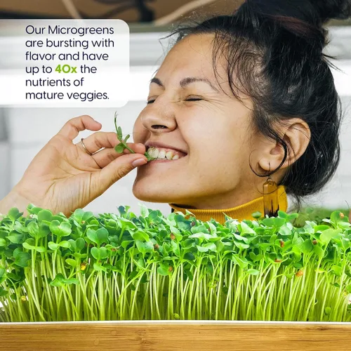 Miniatura 7 de Kit de cultivo de microgreens de riego automático, la forma más fácil de cultivar microverduras frescas en casa. Incluye bandeja reutilizable