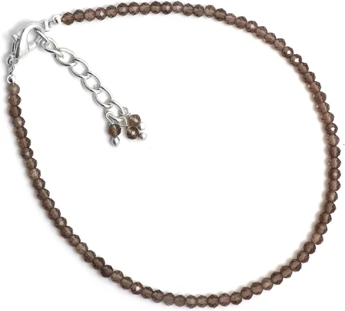 Miniatura 120 de Gempires - Pulseras de cuentas de piedras preciosas hechas a mano, ligeras, de cristal, para uso diario, hipoalergénicas, de 8 pulgadas, chapadas
