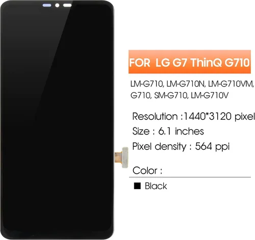 Miniatura 2 de Pantalla para LG G7 ThinQ Reemplazo de pantalla para LG G710 Pantalla LCD LM-G710, LM-G710N, LM-G710V Pantalla táctil Digitalizador Asamblea Piezas