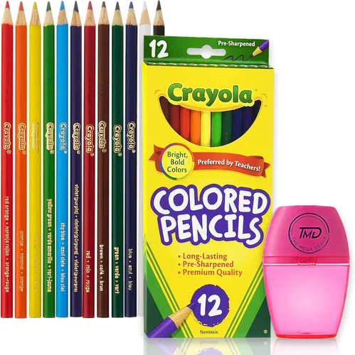 The Mega Deals Lápices de colores para adultos, 12 lápices de color vibrantes y suaves para libros de colorear para adultos, juego de lápices de
