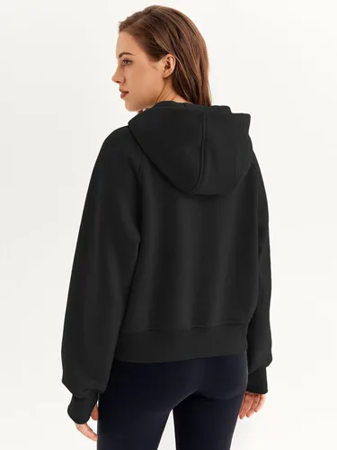 Miniatura 4 de AUTOMET Sudaderas con capucha y cremallera para mujer, chaquetas de forro polar, sudaderas de gran tamaño, trajes de moda de otoño, suéteres 2024