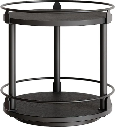 YATINEY Organizador Lazy Susan, Estante Giratorio para Especias, Organizador de Mesa Giratoria para Especias de 2 Niveles, Soporte Industrial
