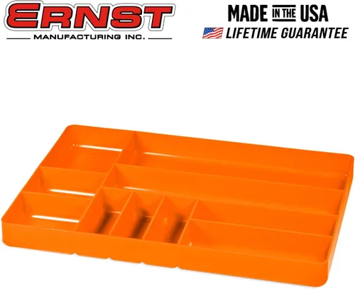 Miniatura 8 de Bandeja organizadora para herramientas de garaje Ernst Manufacturing, naranja, 10 compartimentos