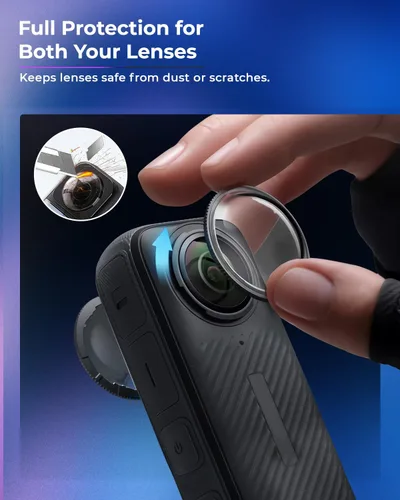 Miniatura 3 de JZW-Shop Protector de lente X4 con protector de pantalla para Insta 360 X4, protector de pantalla de vidrio templado para accesorios Insta 360 X4
