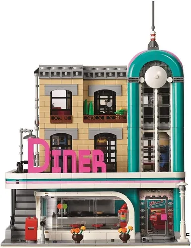 Miniatura 5 de LEGO Creator Expert Downtown Diner 10260 Kit de Construcción, Conjunto de Modelo y Juguete de Montaje para Niños y Adultos (2480 Piezas)