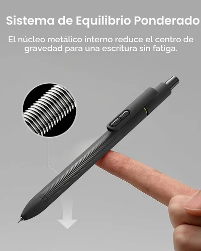 Miniatura 3 de Hiacry 8 bolígrafos de gel de punta fina de 0.028 pulgadas, tinta negra, escritura suave, secado rápido, larga duración, suministros escolares