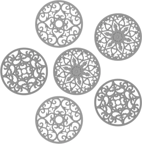 Miniatura 10 de Salvamanteles de silicona para platos calientes, ollas y sartenes, tapete multiusos tallado resistente al calor, almohadillas calientes para cocina