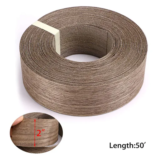 Miniatura 5 de Skelang Cinta de madera de nogal, para planchar, con adhesivo termofusible, cinta de madera flexible (2 pulgadas x 50 pies)