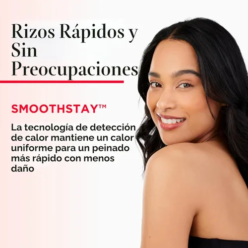 Miniatura 4 de REVLON SmoothStay - Rizador de pelo con infusión de aceite de coco, rizador de barril de 1 ½ pulgadas para rizos sueltos, cabello brillante