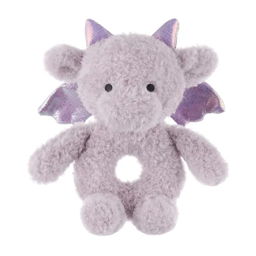 Apricot Lamb Sonajero suave de dragón morado para niños y niñas, juguete de sonajero de peluche adorable para el recién nacido, 0-3 meses, 0-6 meses