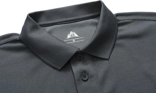 Miniatura 4 de MOERDENG Polo de golf para hombre, ajuste regular, secado rápido, táctico, manga corta y larga, camiseta de tenis