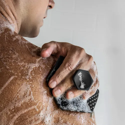 Miniatura 2 de TOOLETRIES Exfoliante corporal y gancho, exfoliante de silicona prémium para limpiar, exfoliar y revitalizar tu piel, accesorios de ducha, limpiador