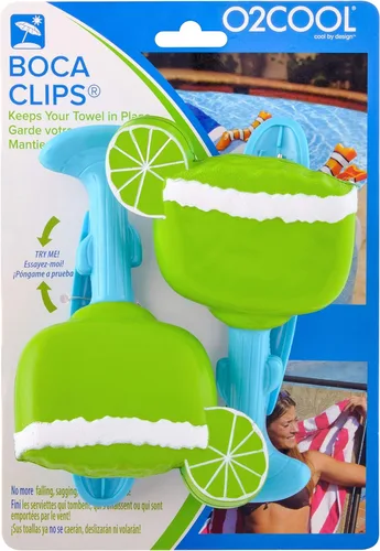 Miniatura 8 de O2COOL Boca Clips - Clips para toallas de playa para sillas de playa, accesorios de piscina y patio, alfileres de ropa para bolsas, paquete de 2