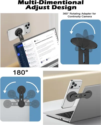 Miniatura 6 de CloudValley Soporte magnético para teléfono portátil, soporte portátil oculto plegable para iPhone 17/16/15/14/13 y todos los teléfonos, abrazadera