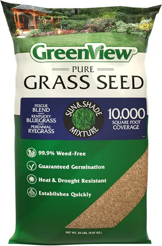 Miniatura 9 de GreenView Mezcla de semillas de hierba pura para sol y sombra, bolsa de 7 libras. Cubre hasta 3,500 pies cuadrados.