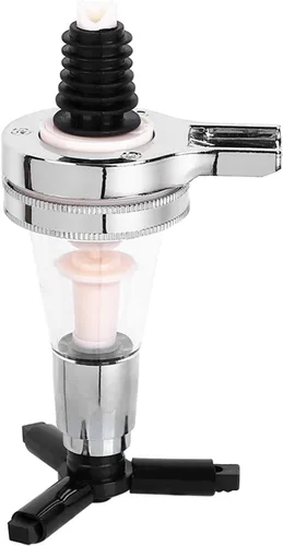 Miniatura 7 de Dispensador de licor de 6 botellas montado en la pared, soporte de bebidas de acero inoxidable para el hogar, bar, pub, vertido preciso, ahorro