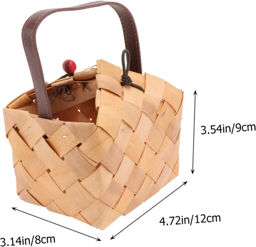 Miniatura 9 de jojofuny Cesta de la compra, cesta de embalaje de regalo, cesta de picnic, cesta de embalaje, cesta de embalaje, contenedor de ornamento, cesta