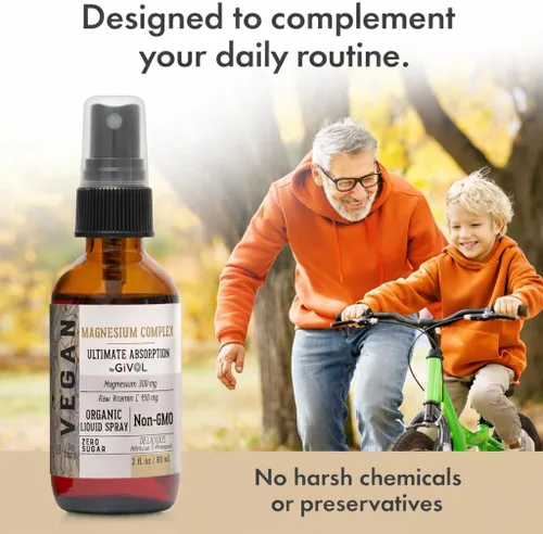 Miniatura 3 de Tri Magnesium Complex – Magnesio Biglicinato, Citrato y Taurato Líquido Spray 300 mg con Vitamina C cruda para descompresión corporal – Sabor a