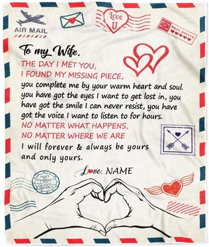 Miniatura 11 de Manta personalizada con texto en inglés «To My Wife from Husband When I Tell You I Love You Wife», manta de forro polar personalizada
