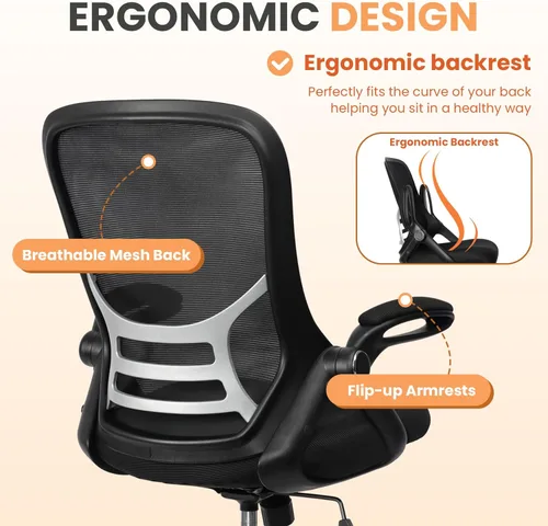 Miniatura 5 de HYLONE Silla de dibujo ajustable, silla de oficina alta, soporte lumbar, silla de escritorio ergonómica de pie, taburete de dibujo alto resistente