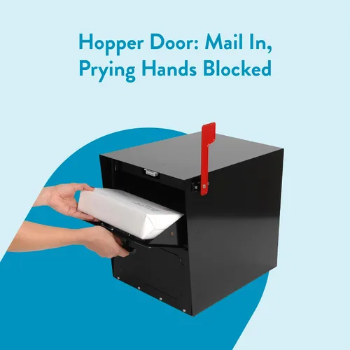 Miniatura 9 de Architectural Mailboxes Oasis TriBolt - Buzón de buzón con bloqueo de montaje, color negro, XL Galvanized steel build for outside with a