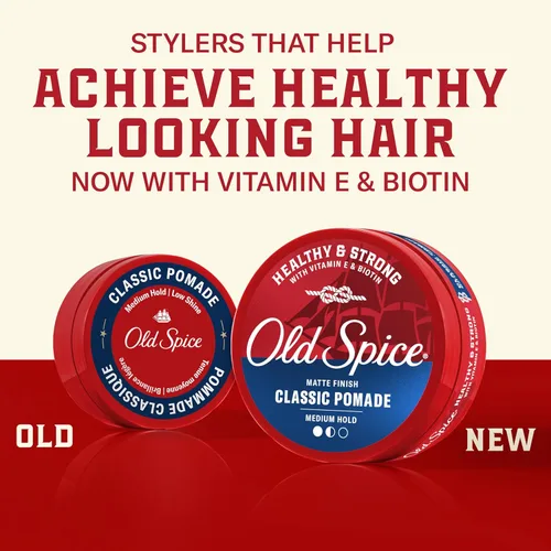 Miniatura 2 de Old Spice Pomada clásica para hombres, sujeción media, bajo brillo, peinado de cabello masculino, 2.22 onzas cada una, paquete doble