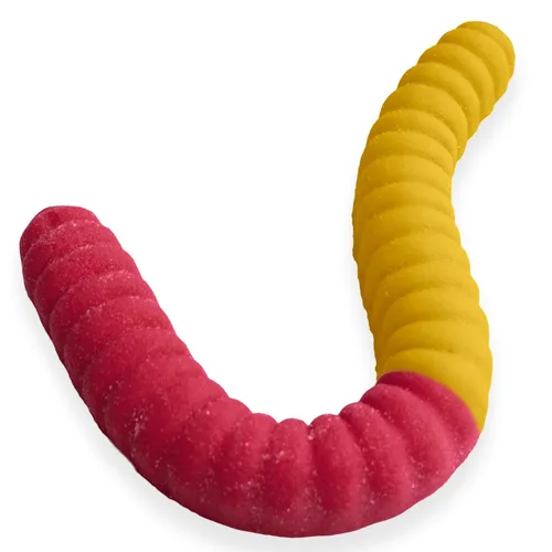 Miniatura 14 de Gusano de gomita gigante agrio – Caramelo de gomita grande de 2 libras con gran sabor picante de GGB Candies (cereza/naranja)