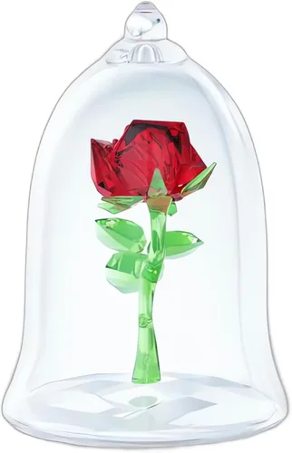 Miniatura 3 de Swarovski Figura coleccionable de cristal de la Bella y la Bestia, rosa encantada La belleza y la bestia