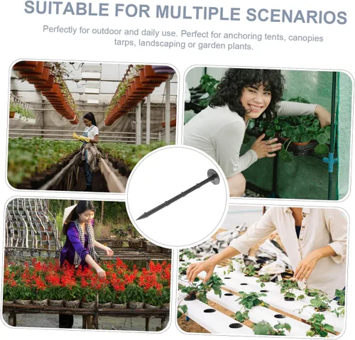 Miniatura 2 de YARNOW 60 piezas de clavos moldeadores de árboles de tachuelas para jardín, tienda de campaña, estacas de césped, estacas de suelo, estacas
