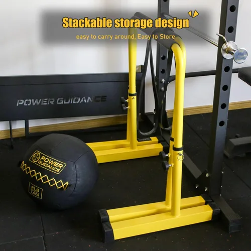 Miniatura 4 de POWER GUIDANCE Barra de Fondos, Estación de Barras de Fondos para Entrenamiento de Fuerza de Cuerpo Completo, Altura Ajustable 30 Pulgadas - 38.6