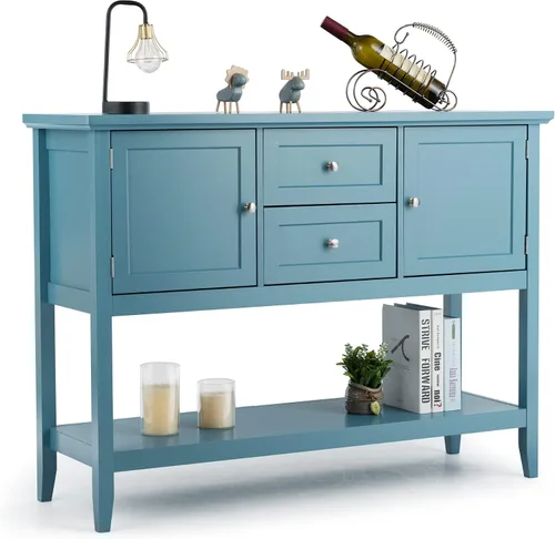 Miniatura 9 de LOKO Armario buffet con almacenamiento, mesa consola multifuncional con amplio espacio de almacenamiento, aparador con cajones para cocina, comedor