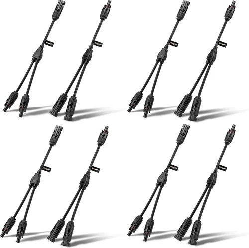 Miniatura 15 de BougeRV 2 pares de conectores solares Y rama paralelo adaptador cable cable enchufe kit de herramientas para panel solar