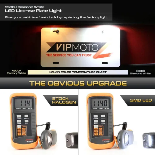 Miniatura 3 de VIPMOTOZ Luz LED completa para placa de matrícula para Toyota Tacoma 2005-2015 y camioneta Tundra 2000-2013, blanco diamante 6000K, reemplazo de 2
