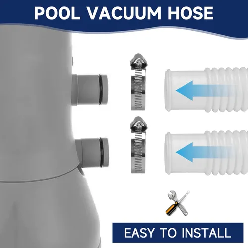Miniatura 6 de Mangueras de piscina para piscinas sobre el suelo, paquete de 4 mangueras de bomba de filtro de piscina de 1.25 x 59 pulgadas, compatibles con bomba