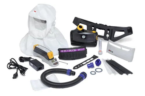 Miniatura 2 de 3M Respirador PAPR, kit de respirador purificador de aire alimentado por Versaflo, TR-800-ECK, intrínsecamente seguro, aprobado por NIOSH, listo